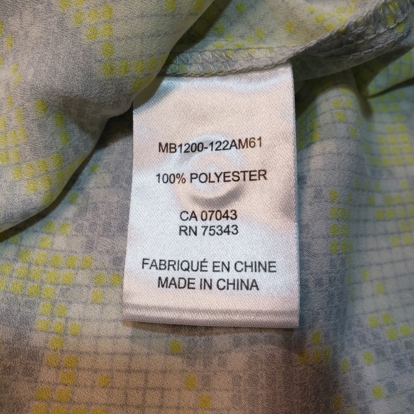 NWT Rachel Zoe Snake Skin Print Yellow and Grey Blouse Top Size XL - Picture 7 of 8